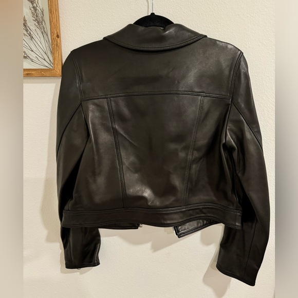 & Other Stories Slim Fit Leather Jacket - Picture 5 of 5